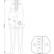 YATO Cleste de sertizare pentru conectori 1,5-10mm..